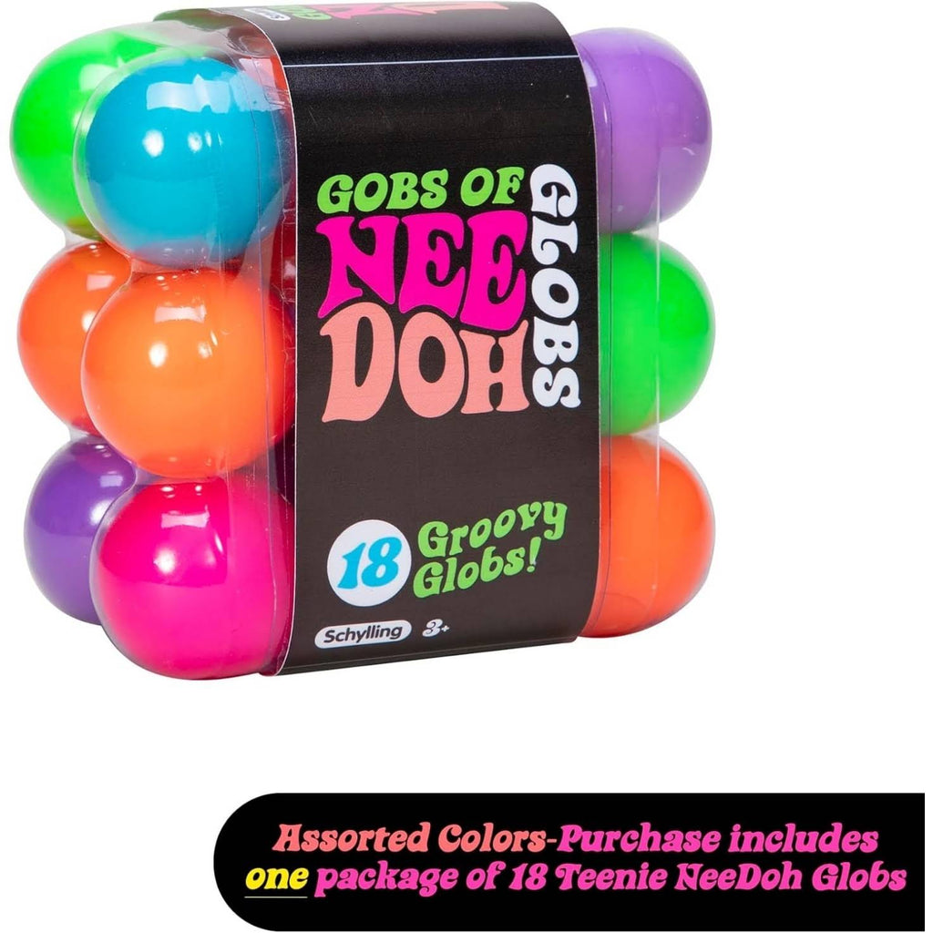 NeeDoh Teenie Globs ¨C Mini Sensory Balls ¨C 18 Pack